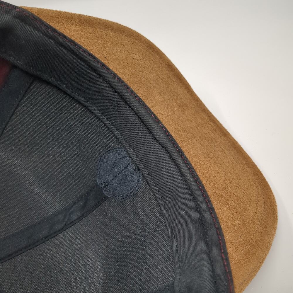 Volcom Snapback Hat Red One Size Colorblock Leath… - image 8